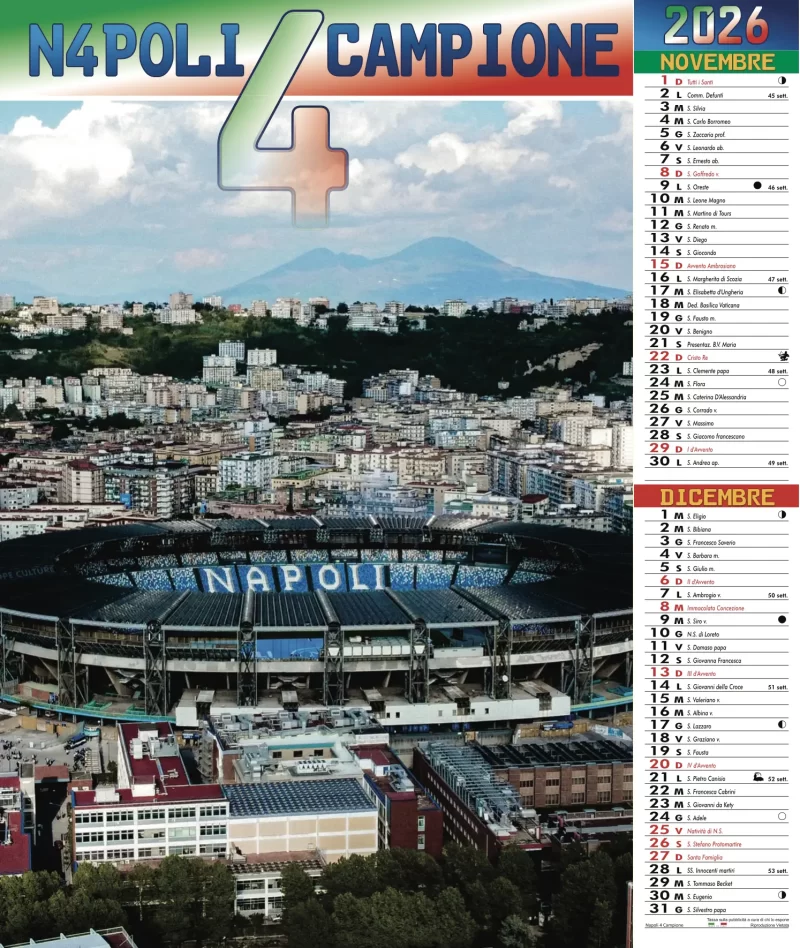Calendario Napoli Campione - immagine 2