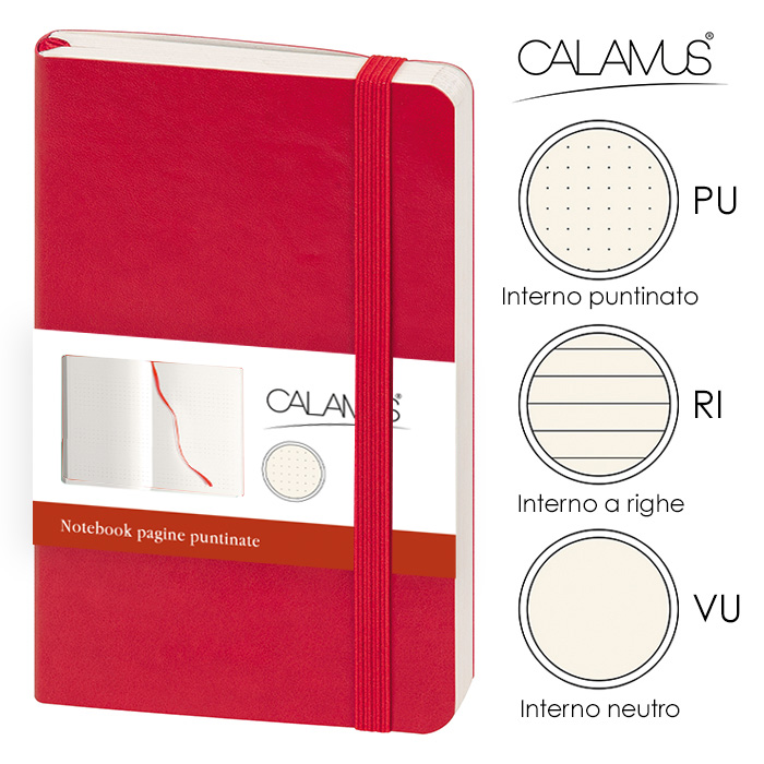 NOTES TASCABILE CALAMUS PU Rosso - immagine 6