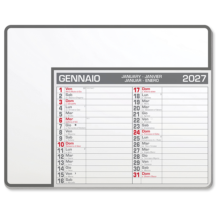 CALENDAR PAD EDGE Grigio