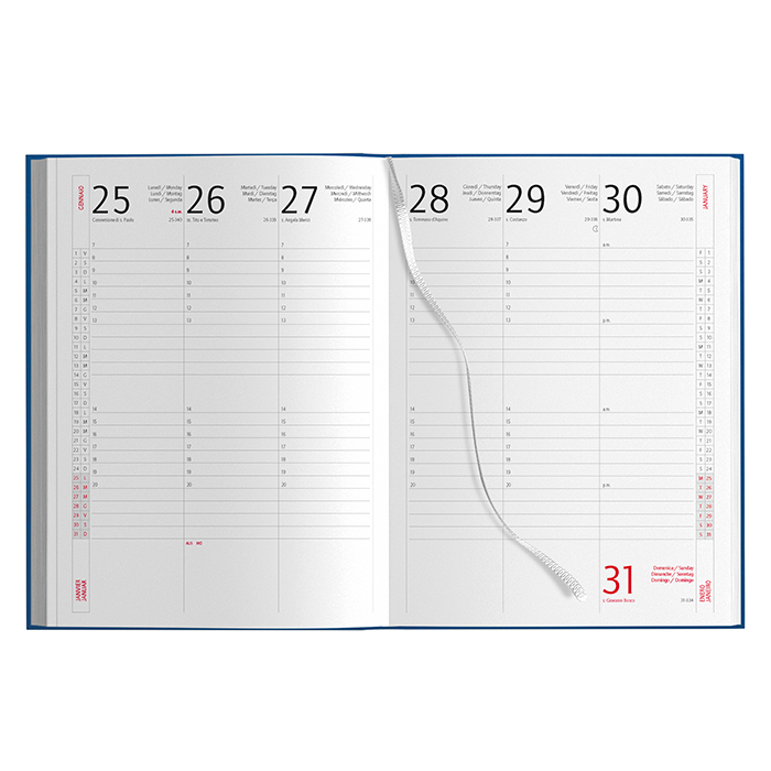 AGENDA SETTIMANALE Nero