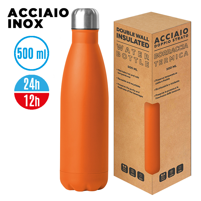 STEEL MAT BOTTLE 500 Arancio