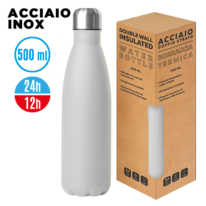 STEEL MAT BOTTLE 500 Bianco - immagine 3