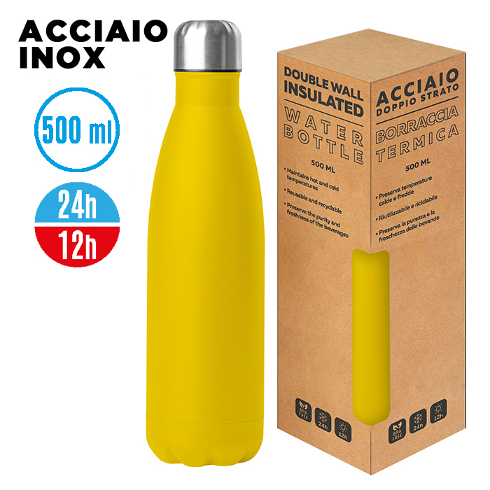STEEL MAT BOTTLE 500 Giallo - immagine 3