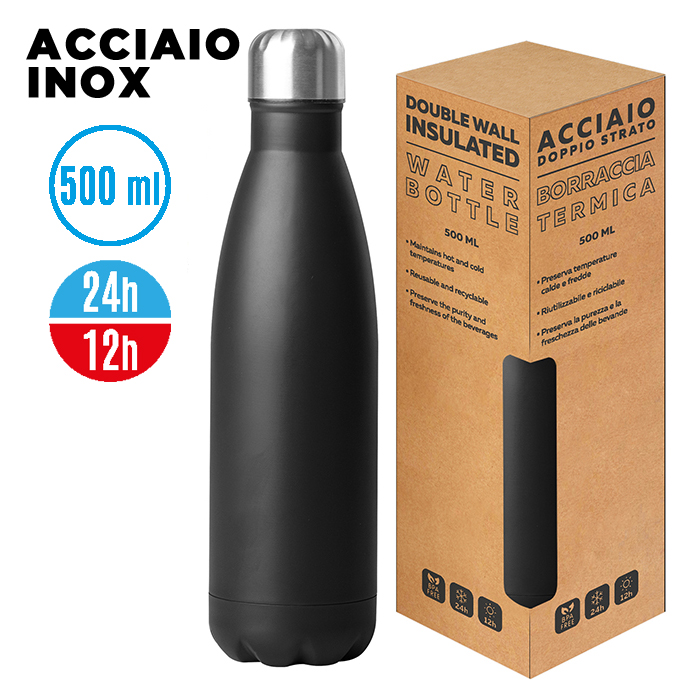 STEEL MAT BOTTLE 500 Nero
