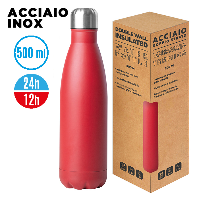 STEEL MAT BOTTLE 500 Rosso