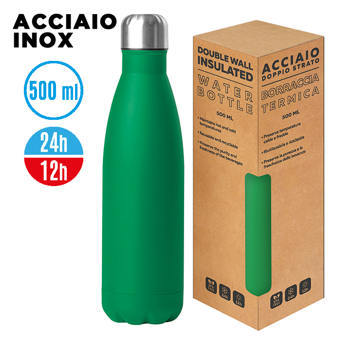 STEEL MAT BOTTLE 500 Verde
