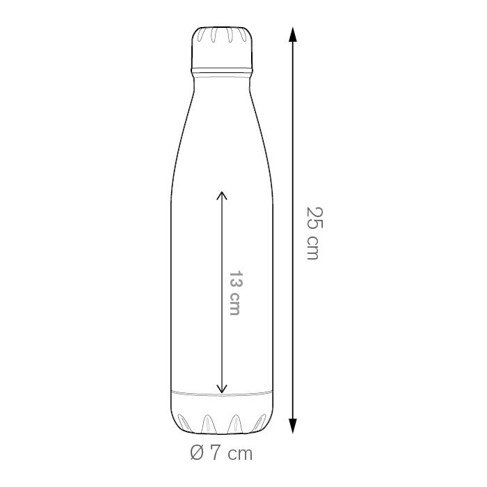STEEL MAT BOTTLE 500 Verde Lime