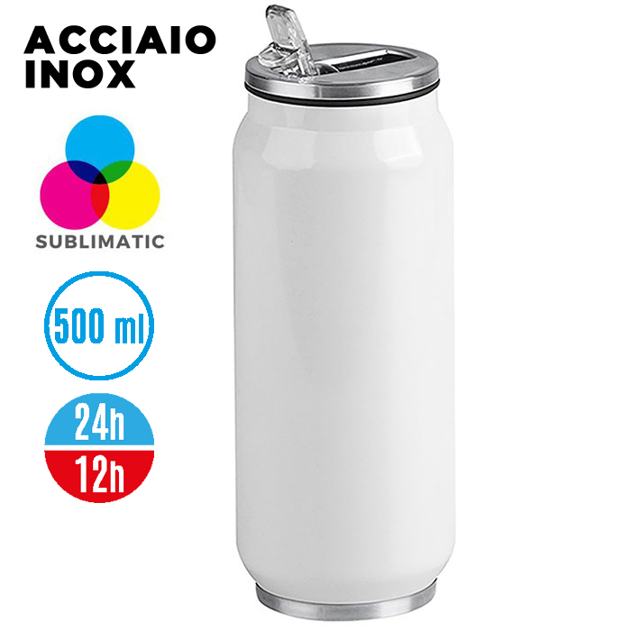 STEEL SUBLI CAN 500 Bianco