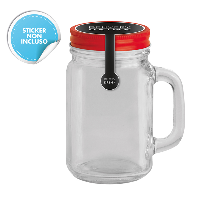 JAR GLASS Rosso